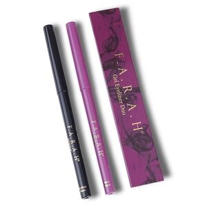 Farah Gel Eyeliner Duo - Black and Purple